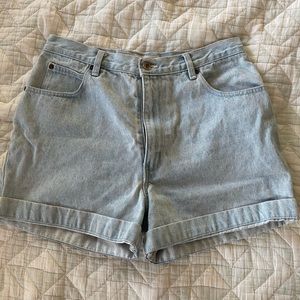 High waisted vintage denim shorts